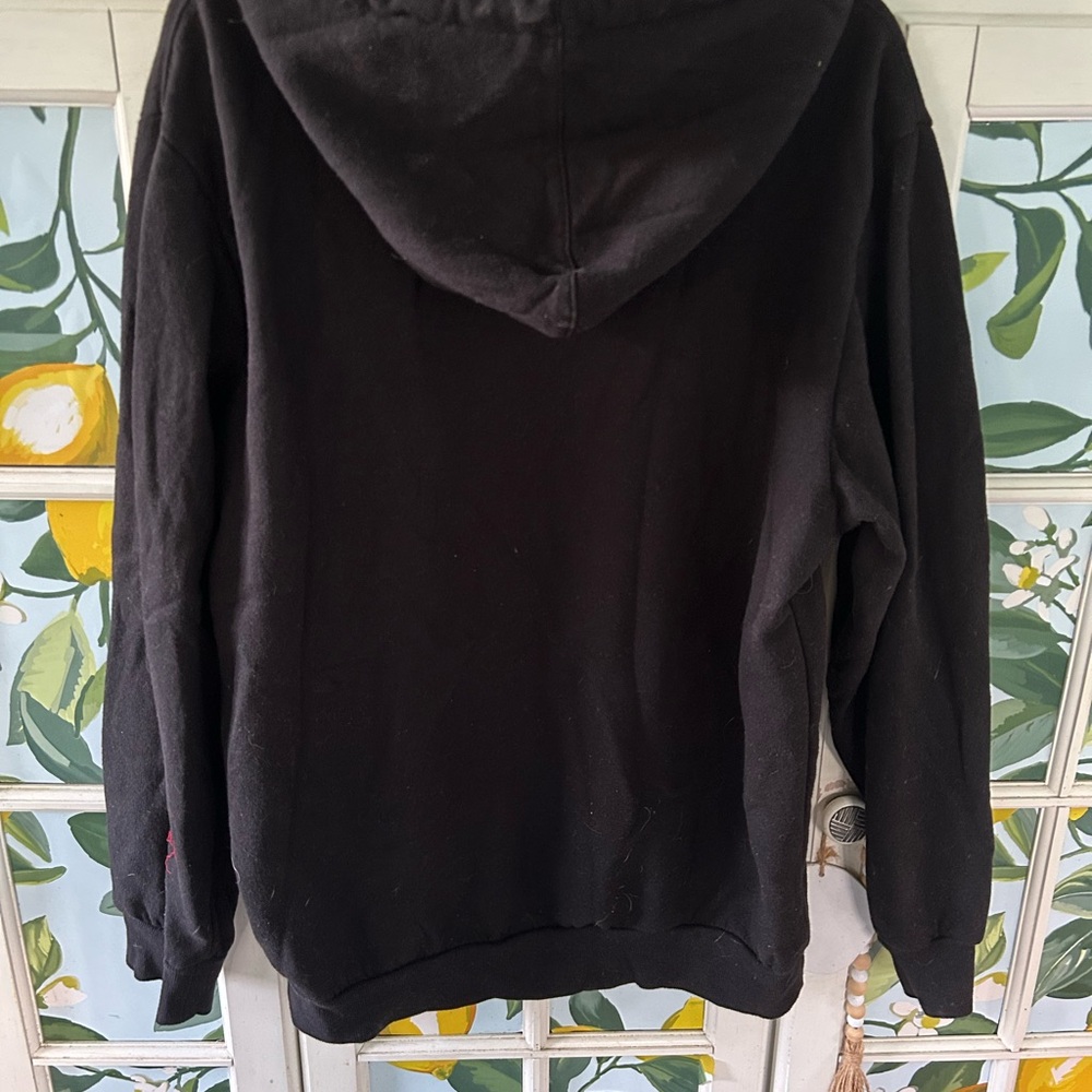 VGUC DISNEY Black Mickey Mouse Hoodie Sweatshirt w/ Front Pockets & Tie Hood - Picture 4 of 7